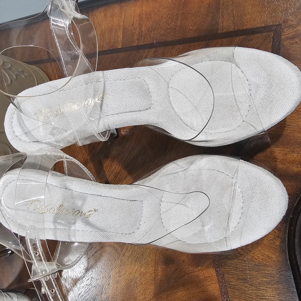 Clear Heels with Transparent Straps